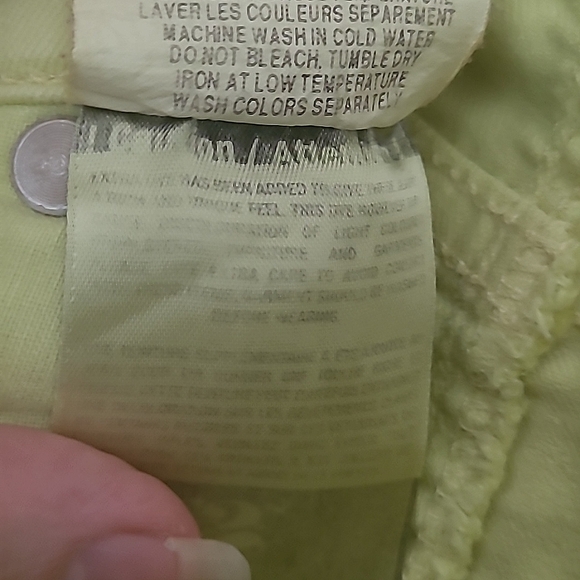 Second Yoga Jeans 💛 Neon Yellow Stretch Jeans - Happy Dopamine Clothing Size 28 - Picture 9 of 10